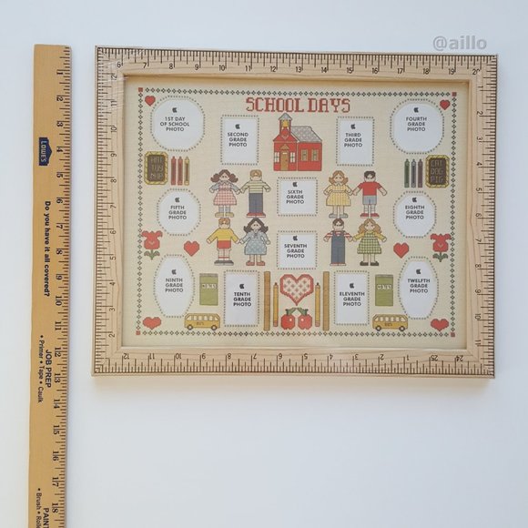 SCHOOL DAYS Embroidery Photo Collage Frame - Picture 14 of 15